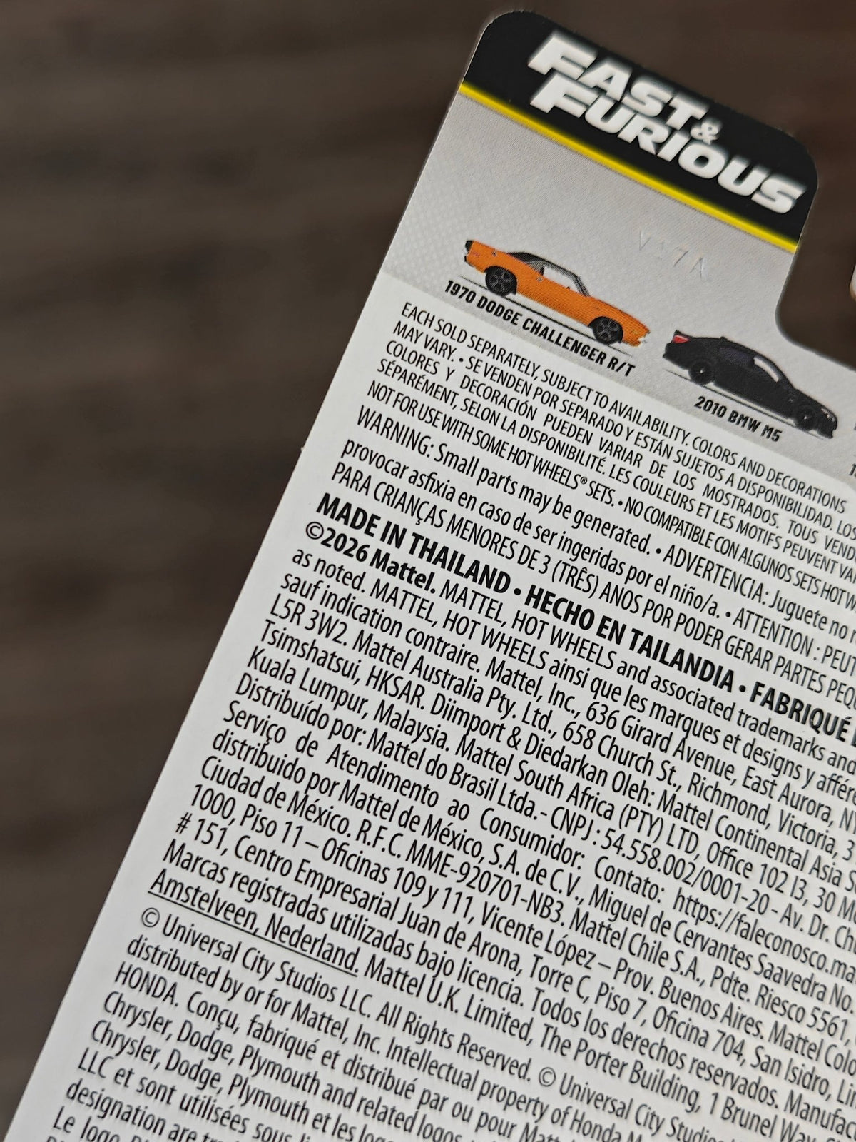 Premium Hot Wheels 2003 Honda NSX Type-R - Fast & Furious (Imported) - Kinder Logs