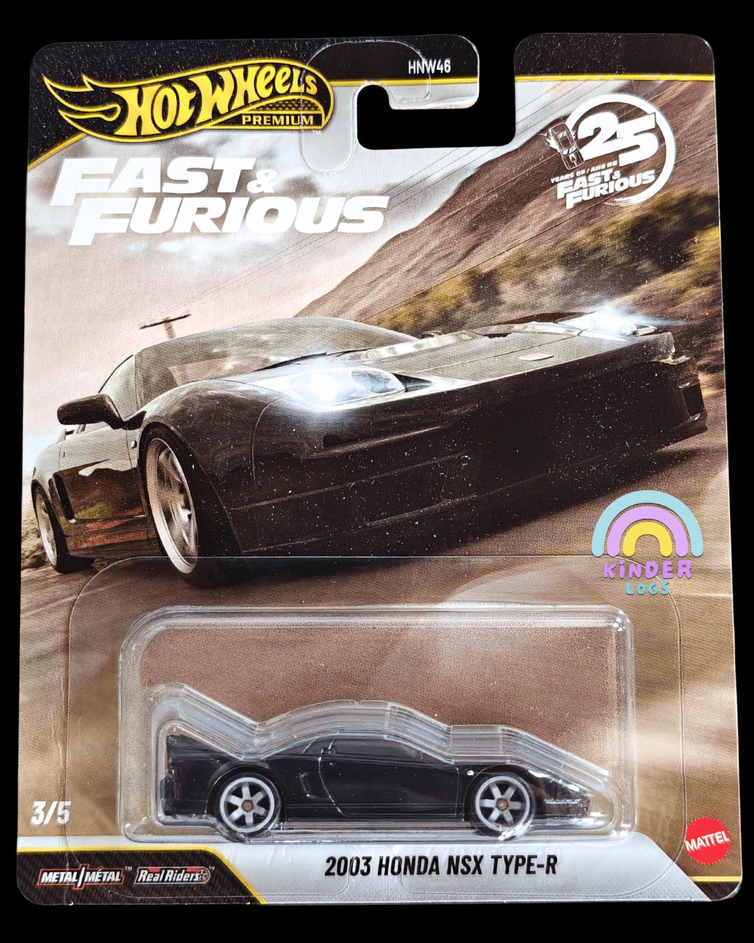 Premium Hot Wheels 2003 Honda NSX Type-R - Fast & Furious (Imported) - Kinder Logs