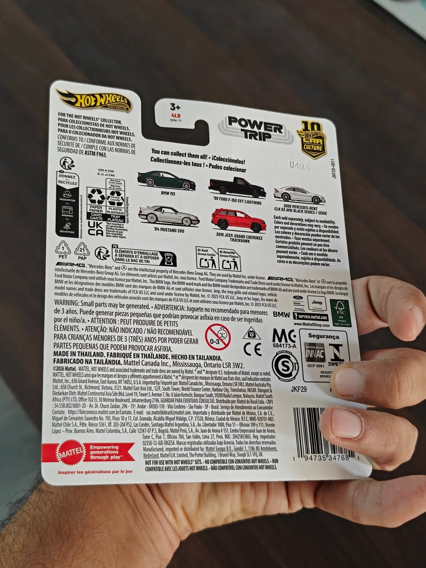 Premium Hot Wheels 2008 Mercedes - Benz CLK 63 AMG Black Series - Power Trip (Imported) - Kinder Logs