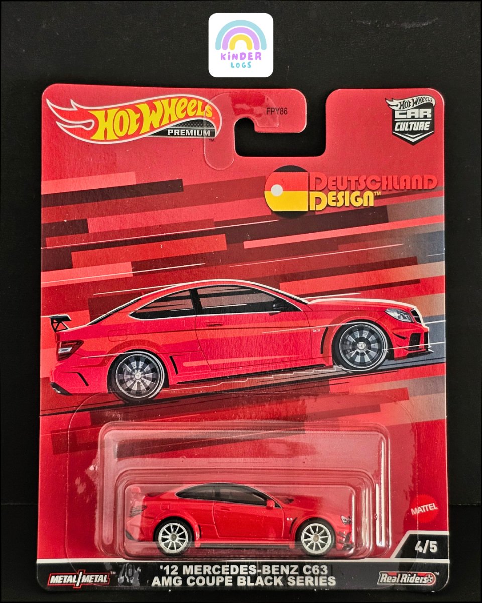 Premium Hot Wheels 2012 Mercedes - Benz C63 AMG Coupe Black Series - Kinder Logs