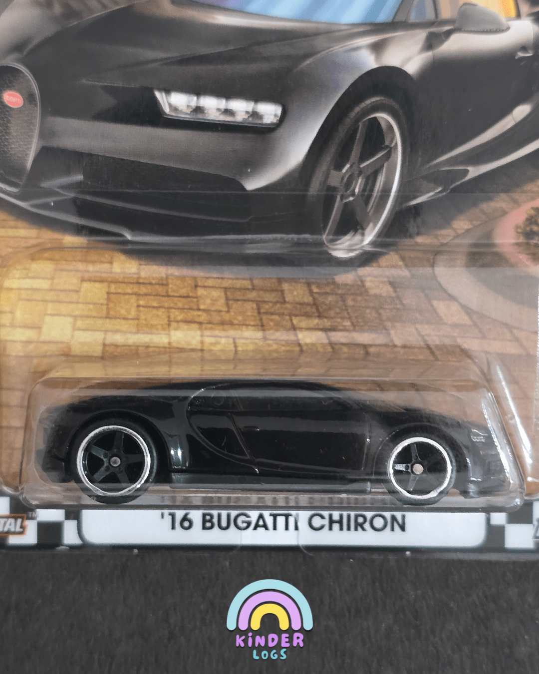 Premium Hot Wheels 2016 Bugatti Chiron - Boulevard 122 (Imported) - Kinder Logs