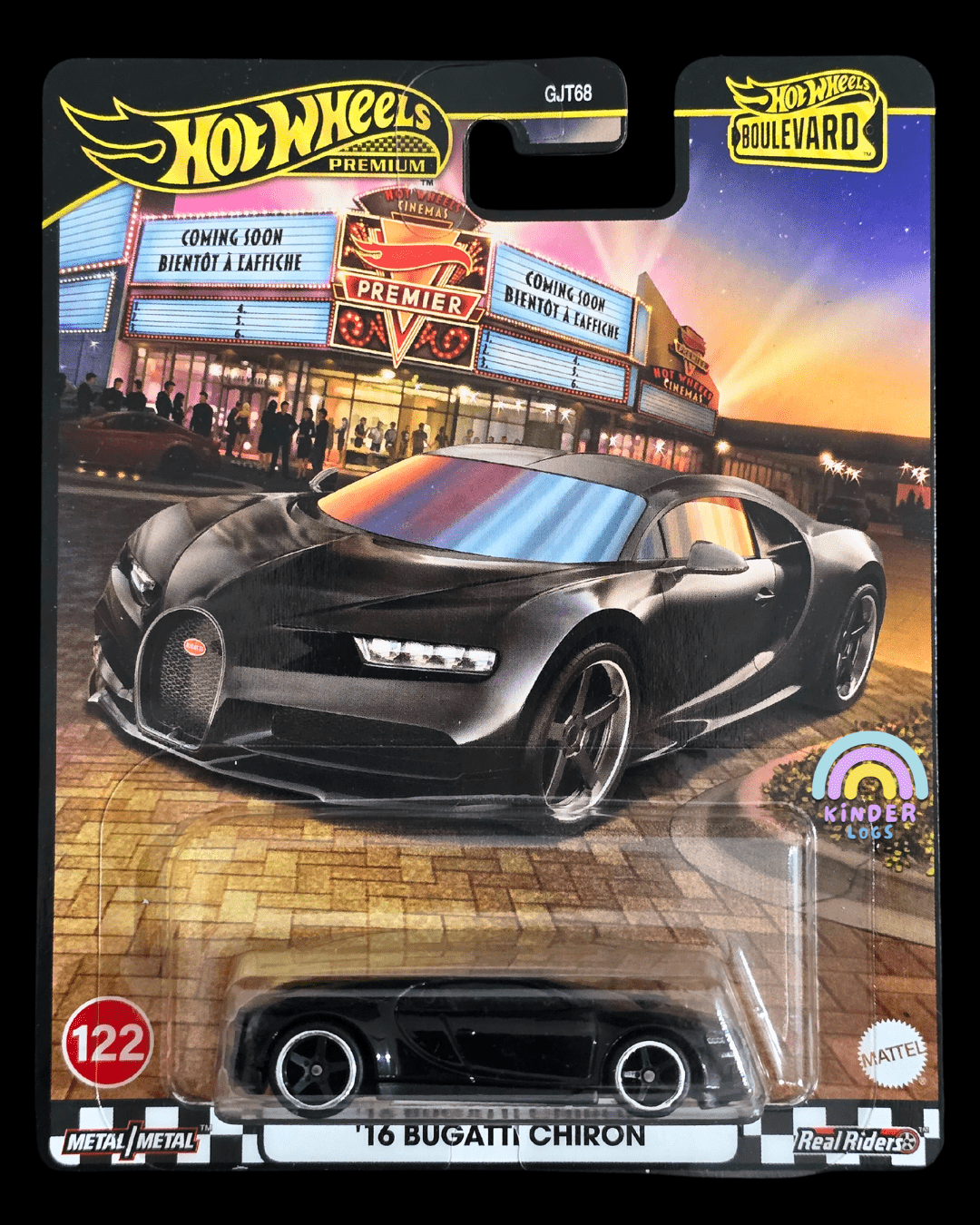 Premium Hot Wheels 2016 Bugatti Chiron - Boulevard 122 (Imported) - Kinder Logs
