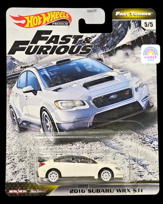 Premium Hot Wheels 2016 Subaru WRX STI - Fast & Furious - Kinder Logs
