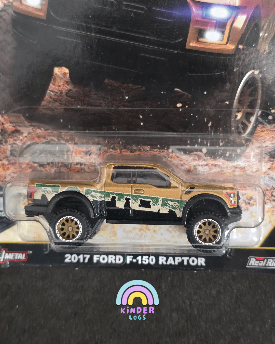 Premium Hot Wheels 2017 Ford F - 150 Raptor - HW Off Road (Imported) - Kinder Logs