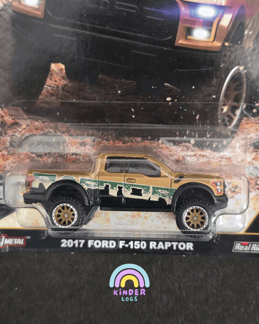 Premium Hot Wheels 2017 Ford F - 150 Raptor - HW Off Road (Imported) - Kinder Logs