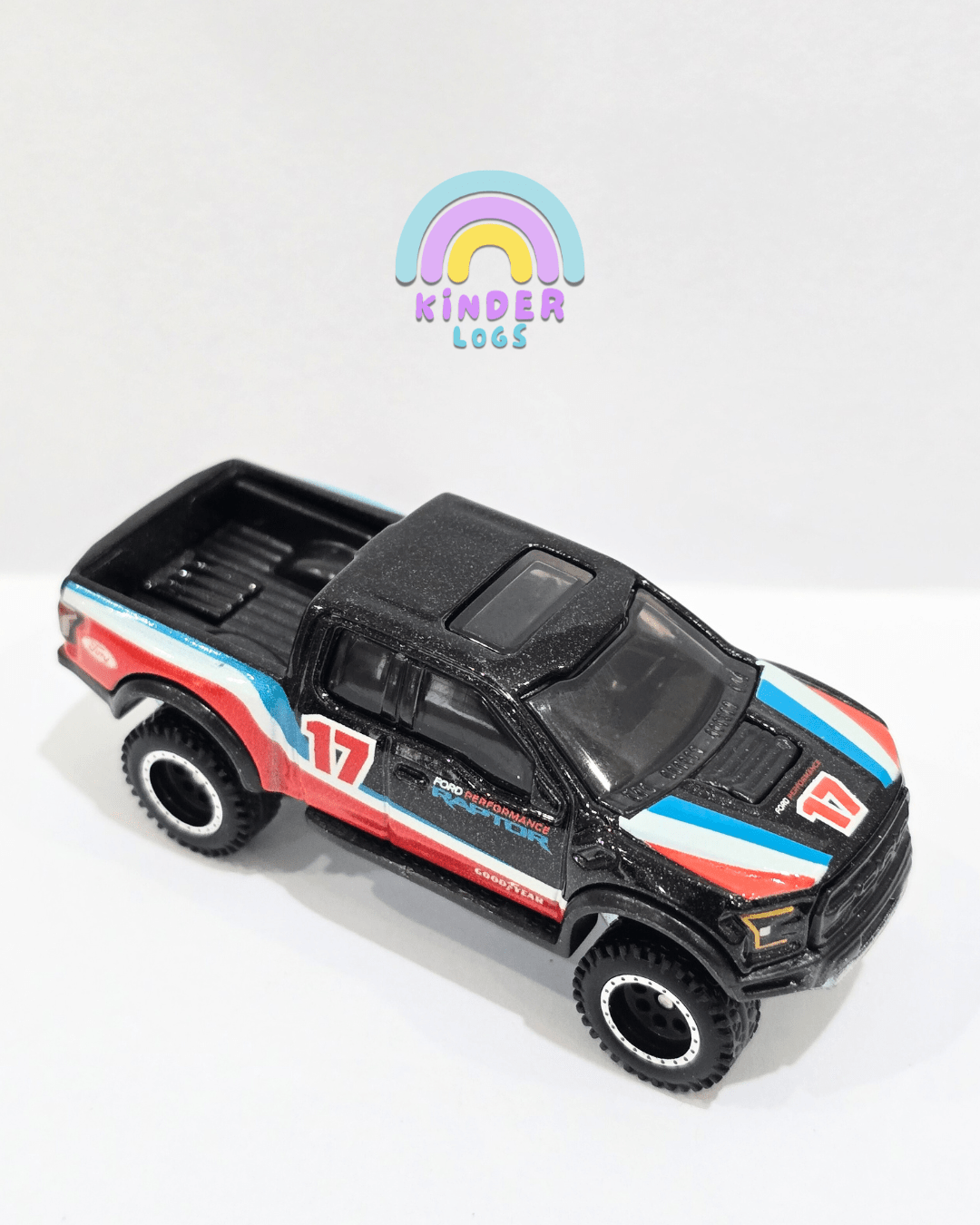 Premium Hot Wheels 2017 Ford F - 150 Raptor (Imported) - Kinder Logs