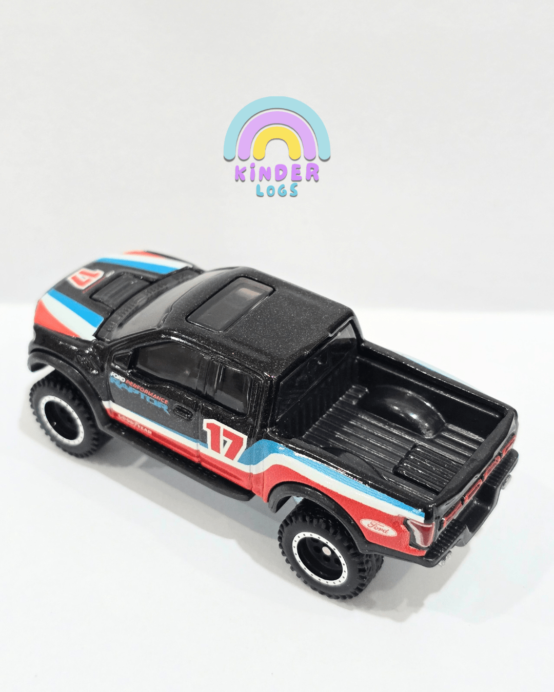 Premium Hot Wheels 2017 Ford F - 150 Raptor (Imported) - Kinder Logs