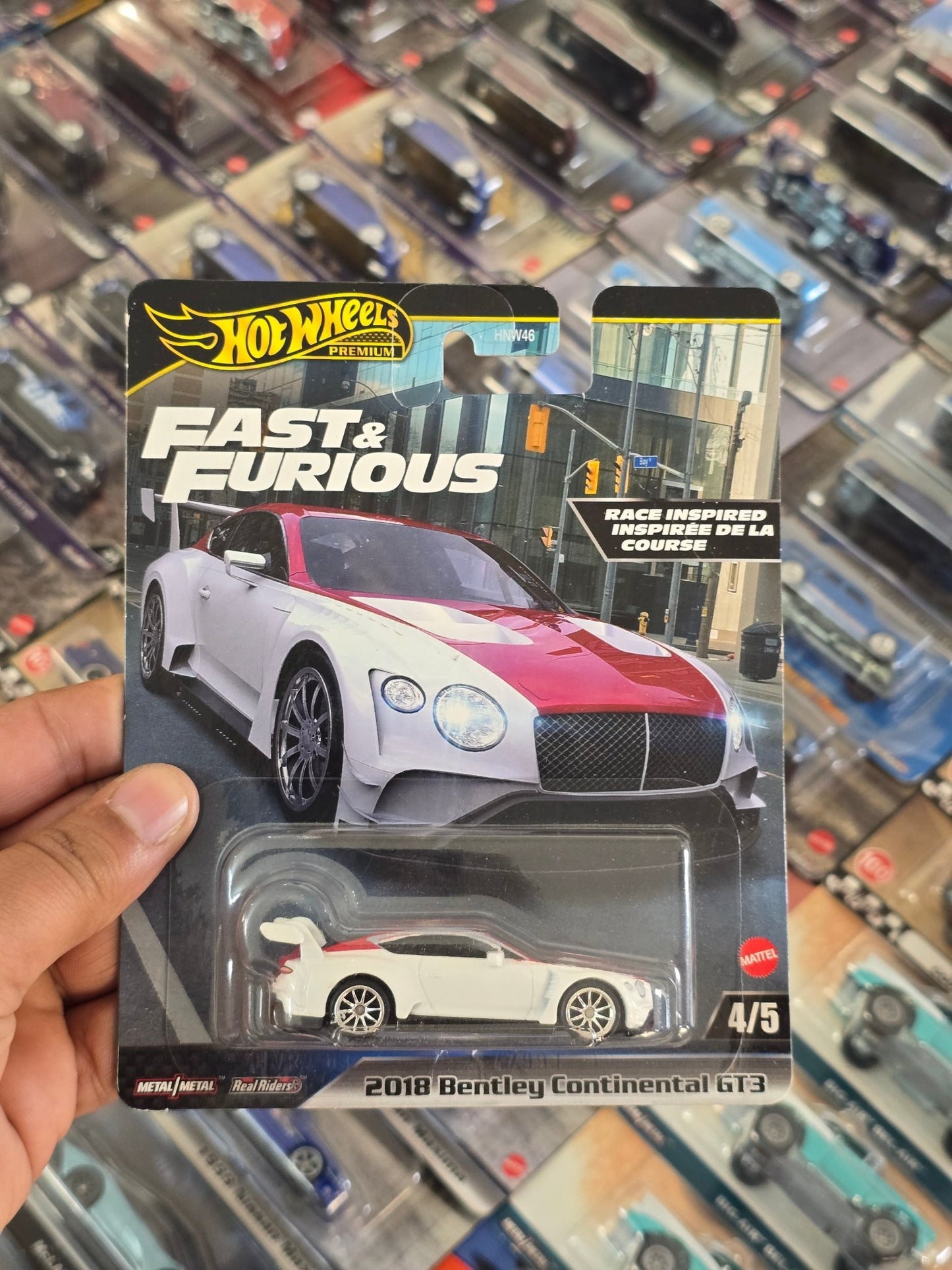 Premium Hot Wheels 2018 Bentley Continental GT3 - Fast & Furious - Kinder Logs