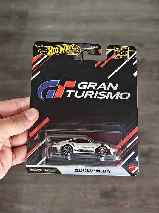 Premium Hot Wheels 2022 Porsche 911 GT3 RS - Gran Turismo (Imported) - Kinder Logs