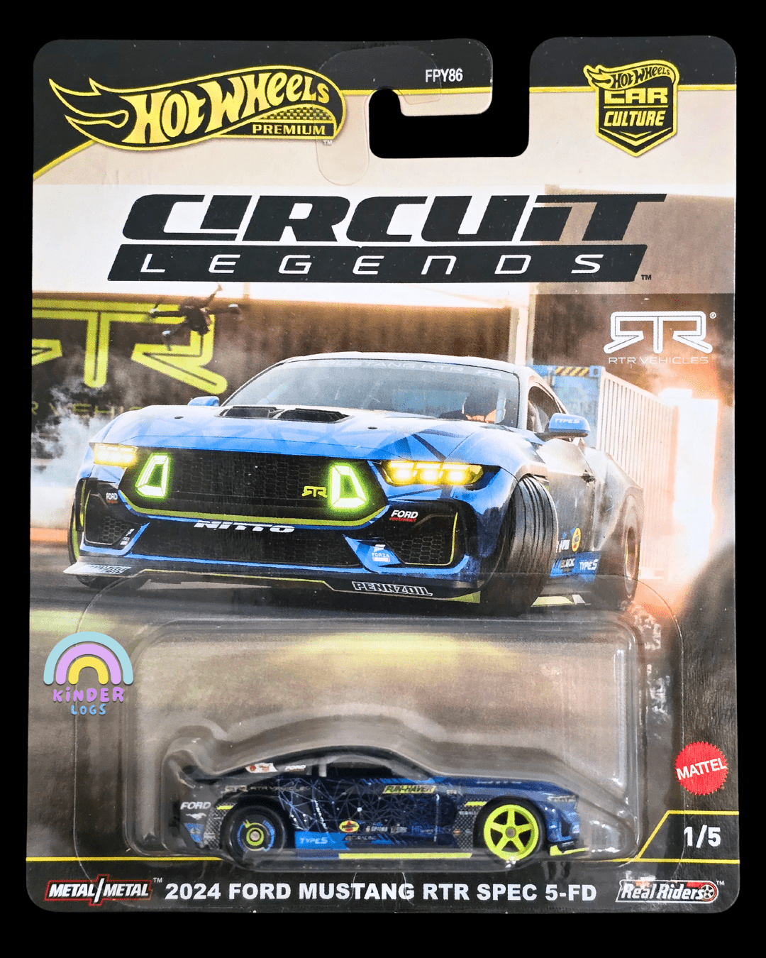 Premium Hot Wheels 2024 Ford Mustang RTR Spec 5 - FD - Circuit Legends (Imported) - Kinder Logs
