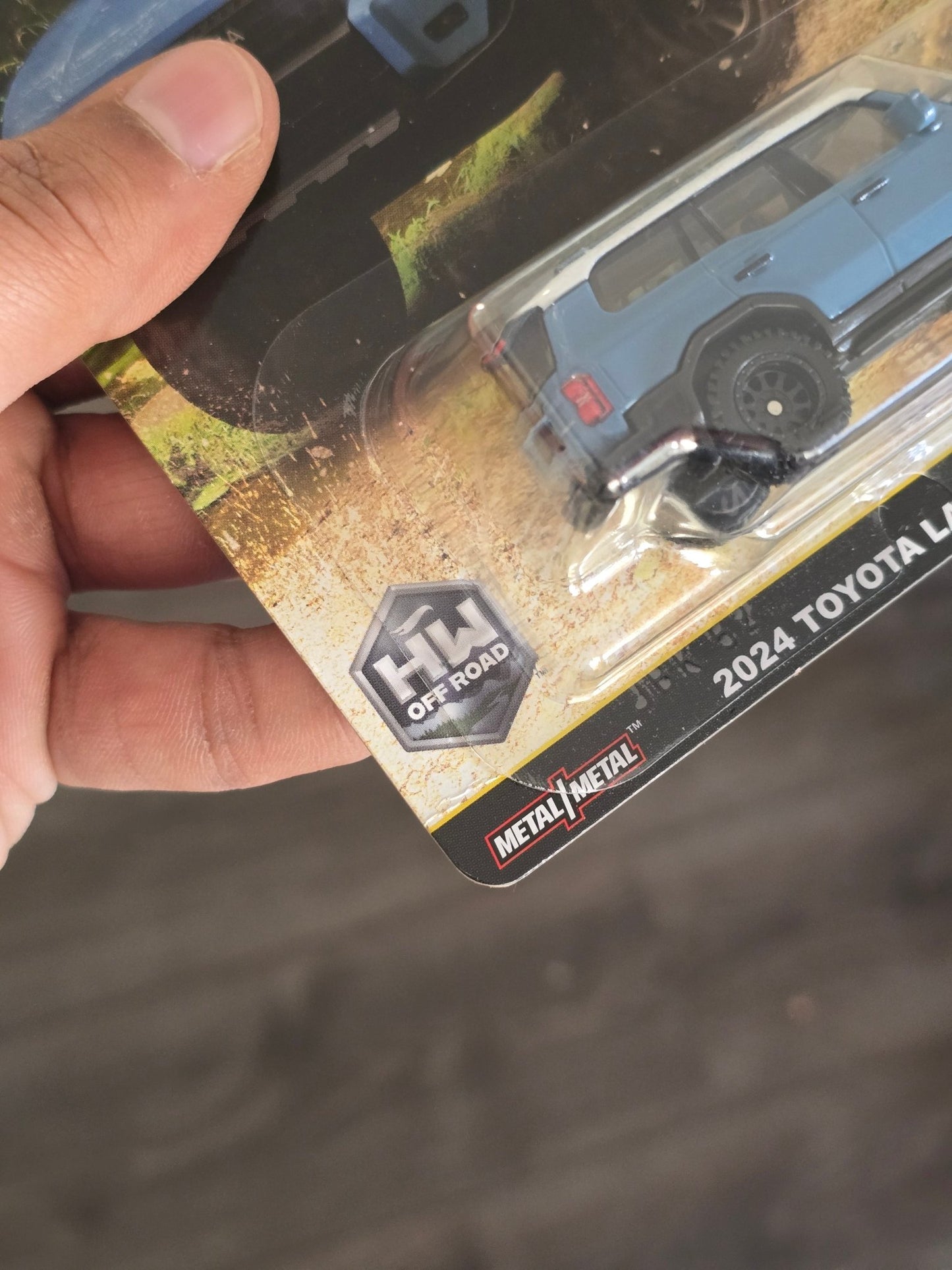 Premium Hot Wheels 2024 Toyota Land Cruiser - Blue (Creased Card) - Kinder Logs