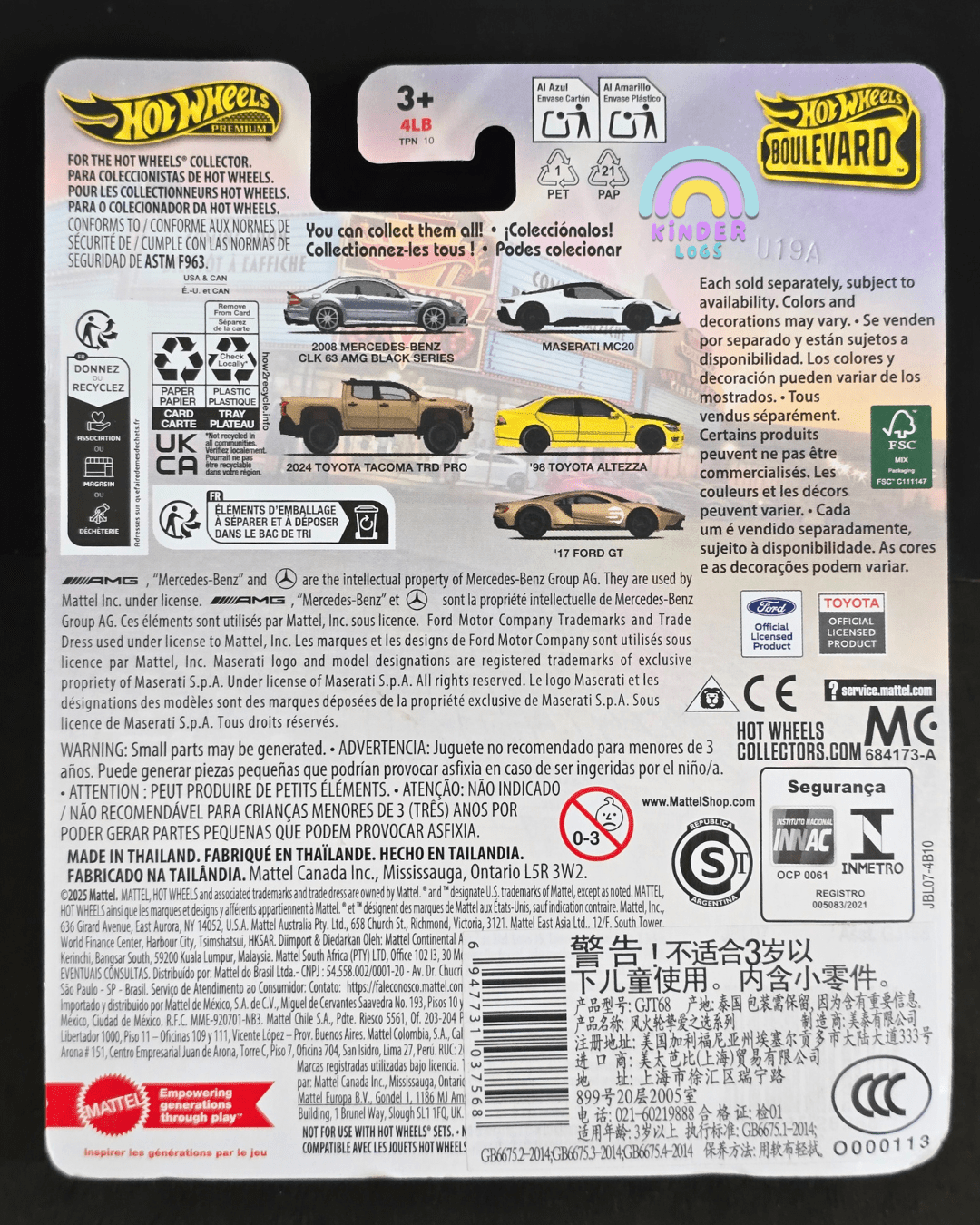 Premium Hot Wheels 2024 Toyota Tacoma TRD Pro - Boulevard 128 (Imported) - Kinder Logs