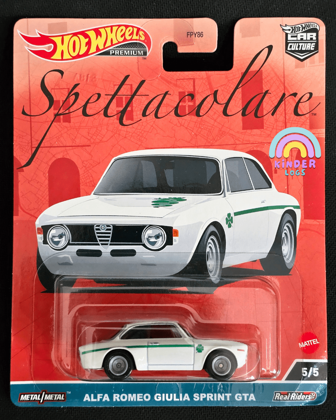 Premium Hot Wheels Alfa Romeo Giulia Sprint GTA Spettacolare - Kinder Logs