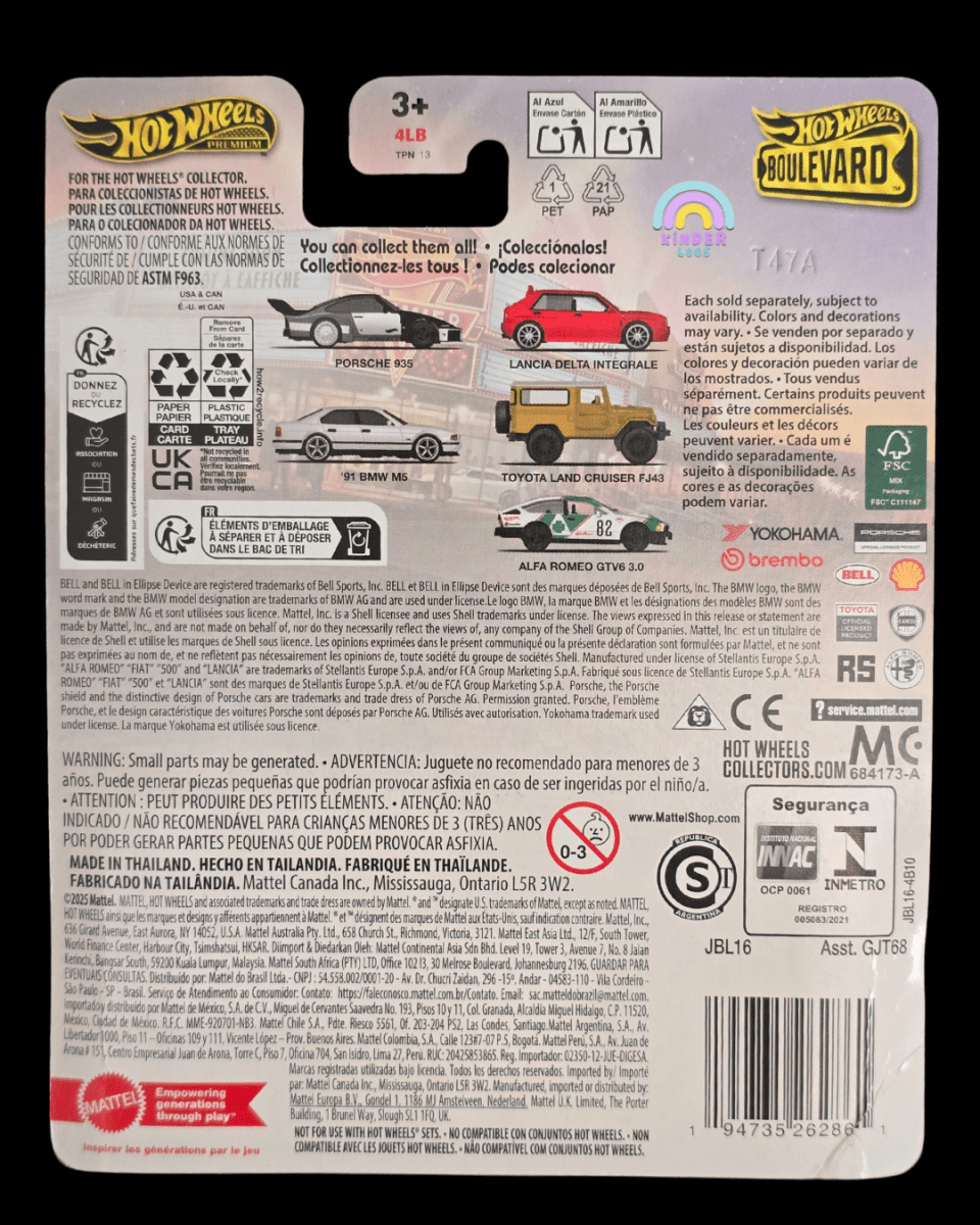Premium Hot Wheels Alfa Romeo GTV6 3.0 - Boulevard 120 (Creased Card) - Kinder Logs