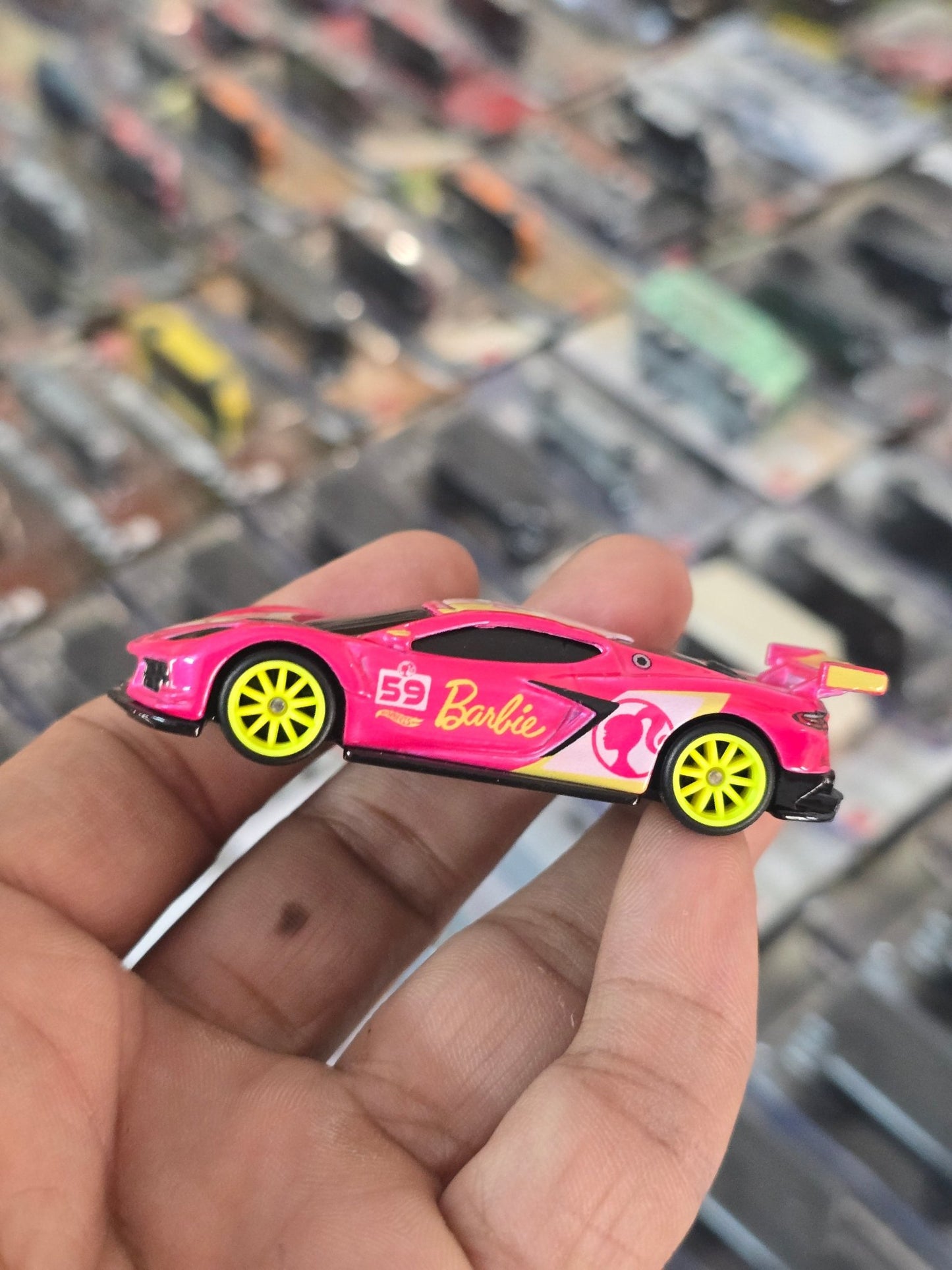 Premium Hot Wheels Barbie Car - Chevrolet Corvette C8.R (Uncarded) - Kinder Logs