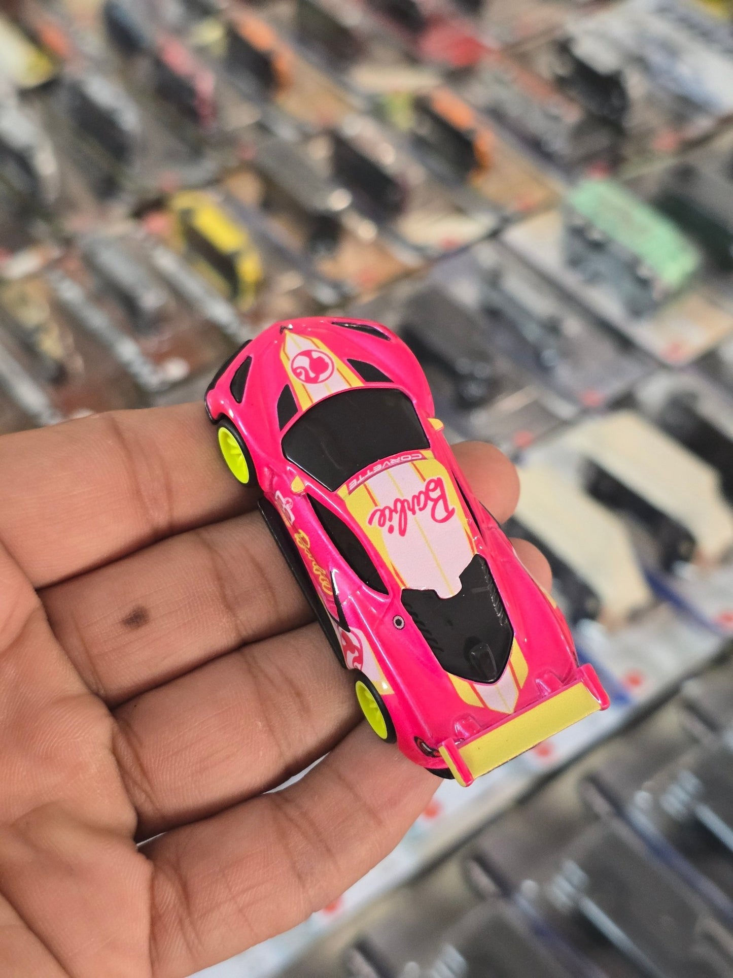 Premium Hot Wheels Barbie Car - Chevrolet Corvette C8.R (Uncarded) - Kinder Logs