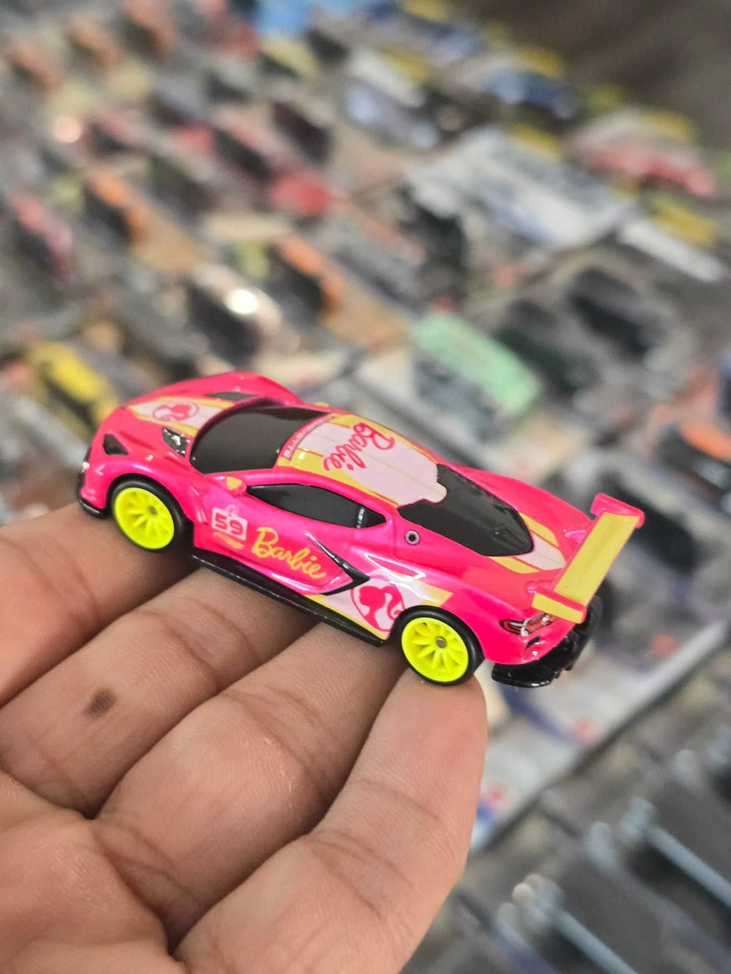 Premium Hot Wheels Barbie Car - Chevrolet Corvette C8.R (Uncarded) - Kinder Logs