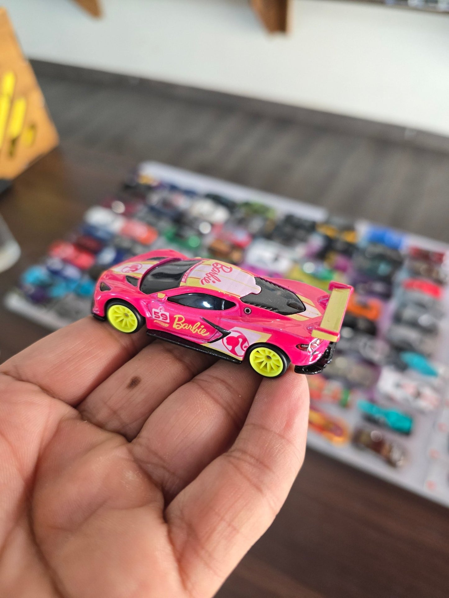 Premium Hot Wheels Barbie Car - Chevrolet Corvette C8.R (Uncarded) - Kinder Logs