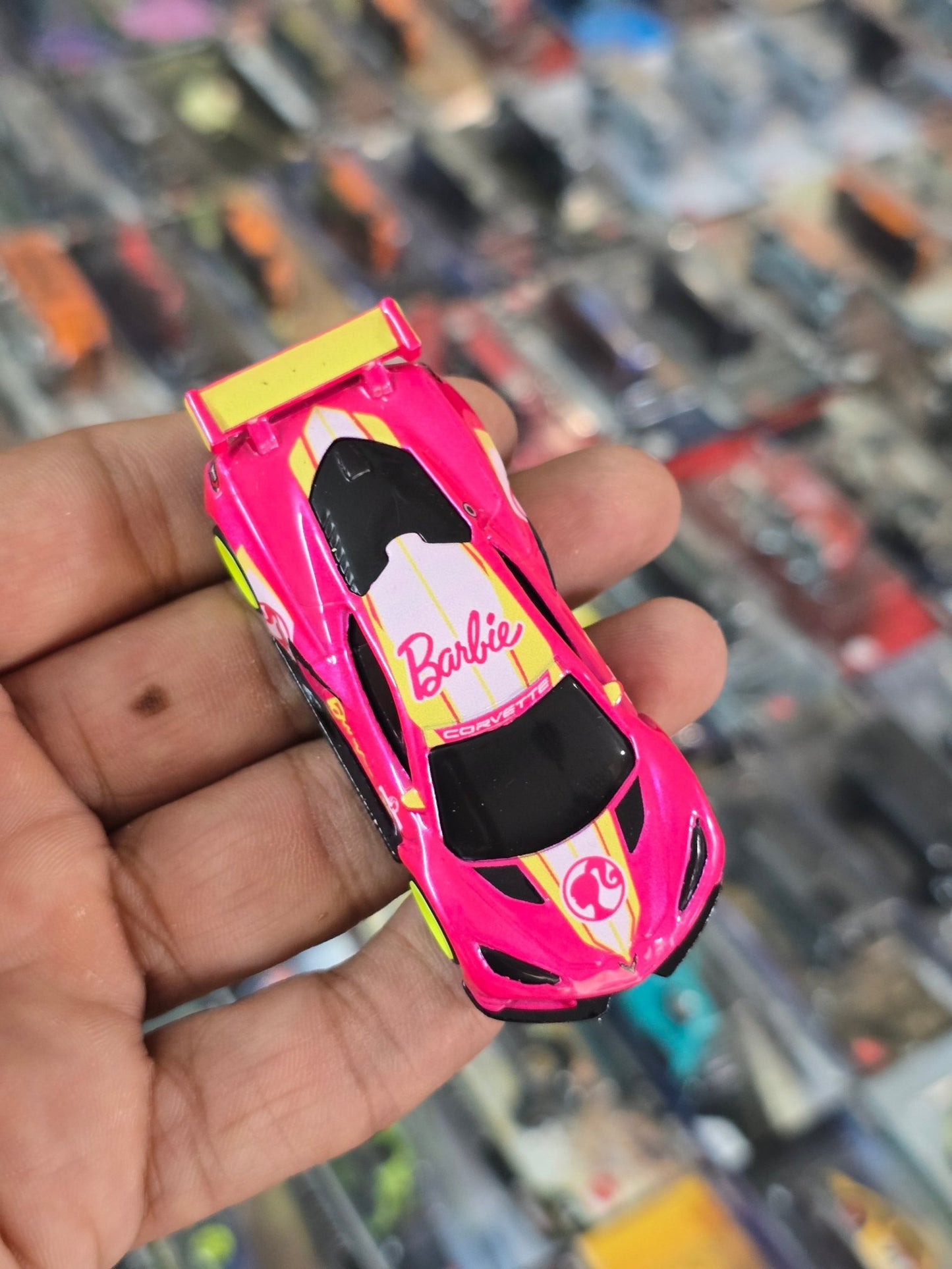 Premium Hot Wheels Barbie Car - Chevrolet Corvette C8.R (Uncarded) - Kinder Logs