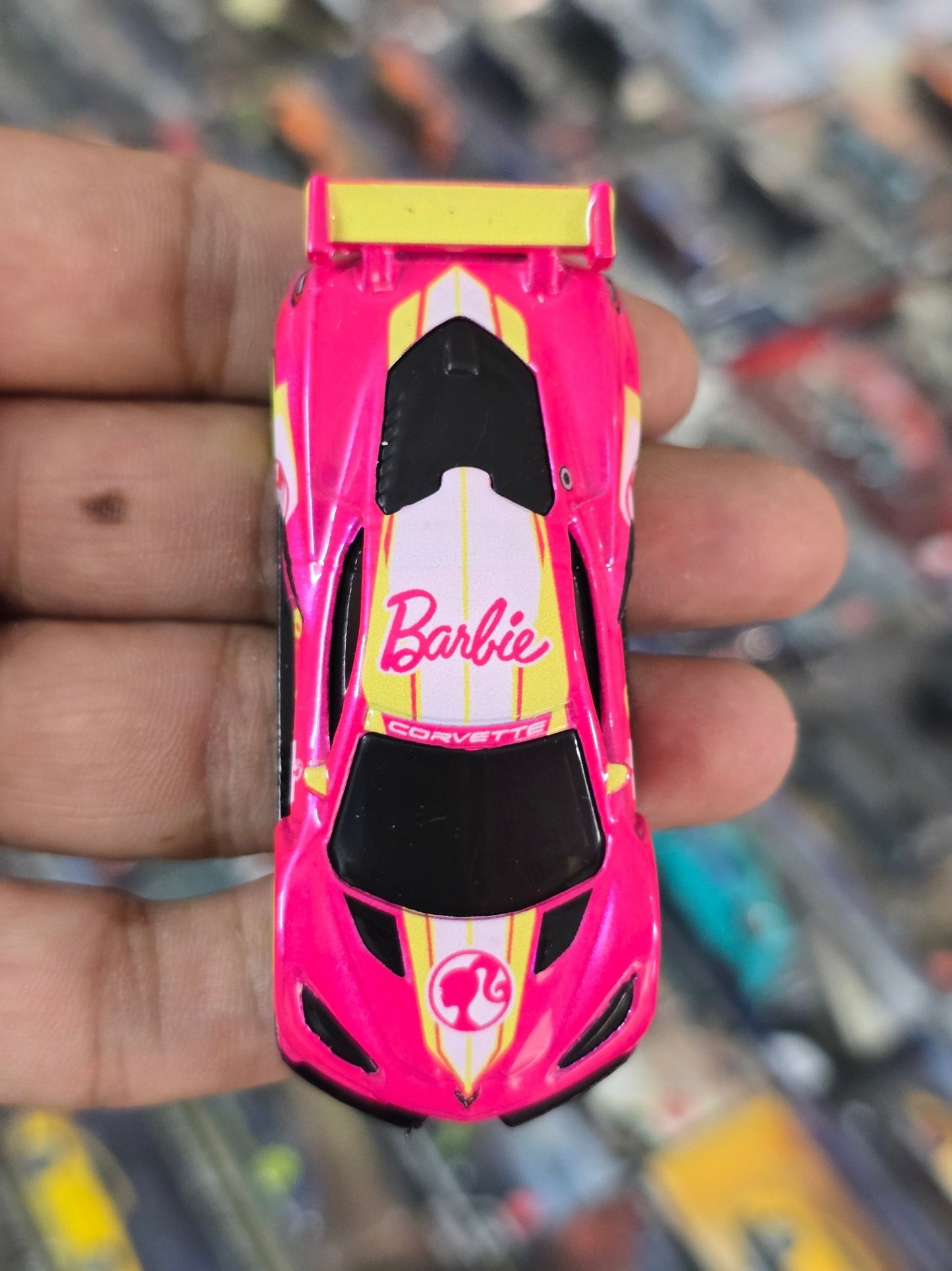 Premium Hot Wheels Barbie Car - Chevrolet Corvette C8.R (Uncarded) - Kinder Logs