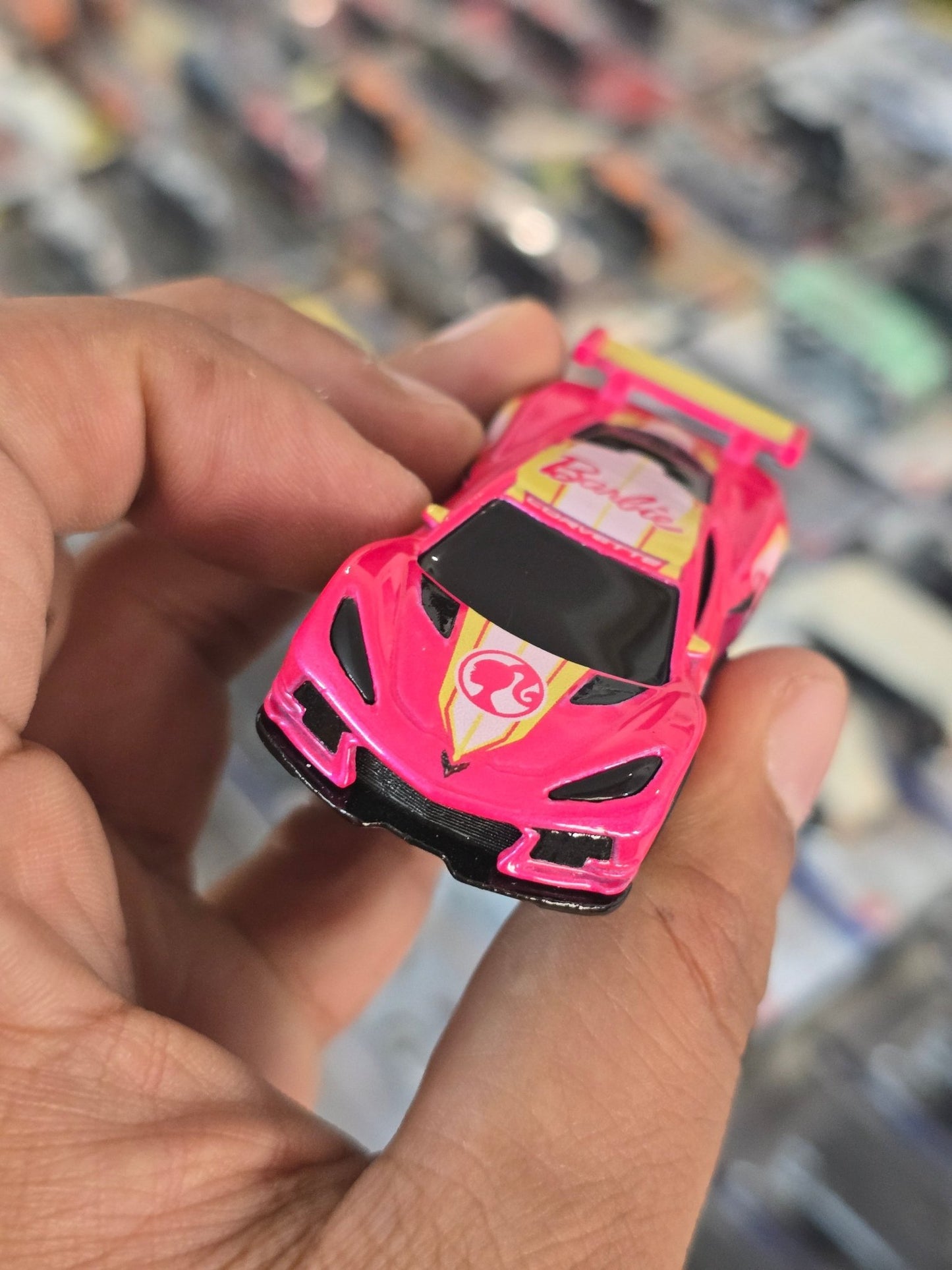 Premium Hot Wheels Barbie Car - Chevrolet Corvette C8.R (Uncarded) - Kinder Logs