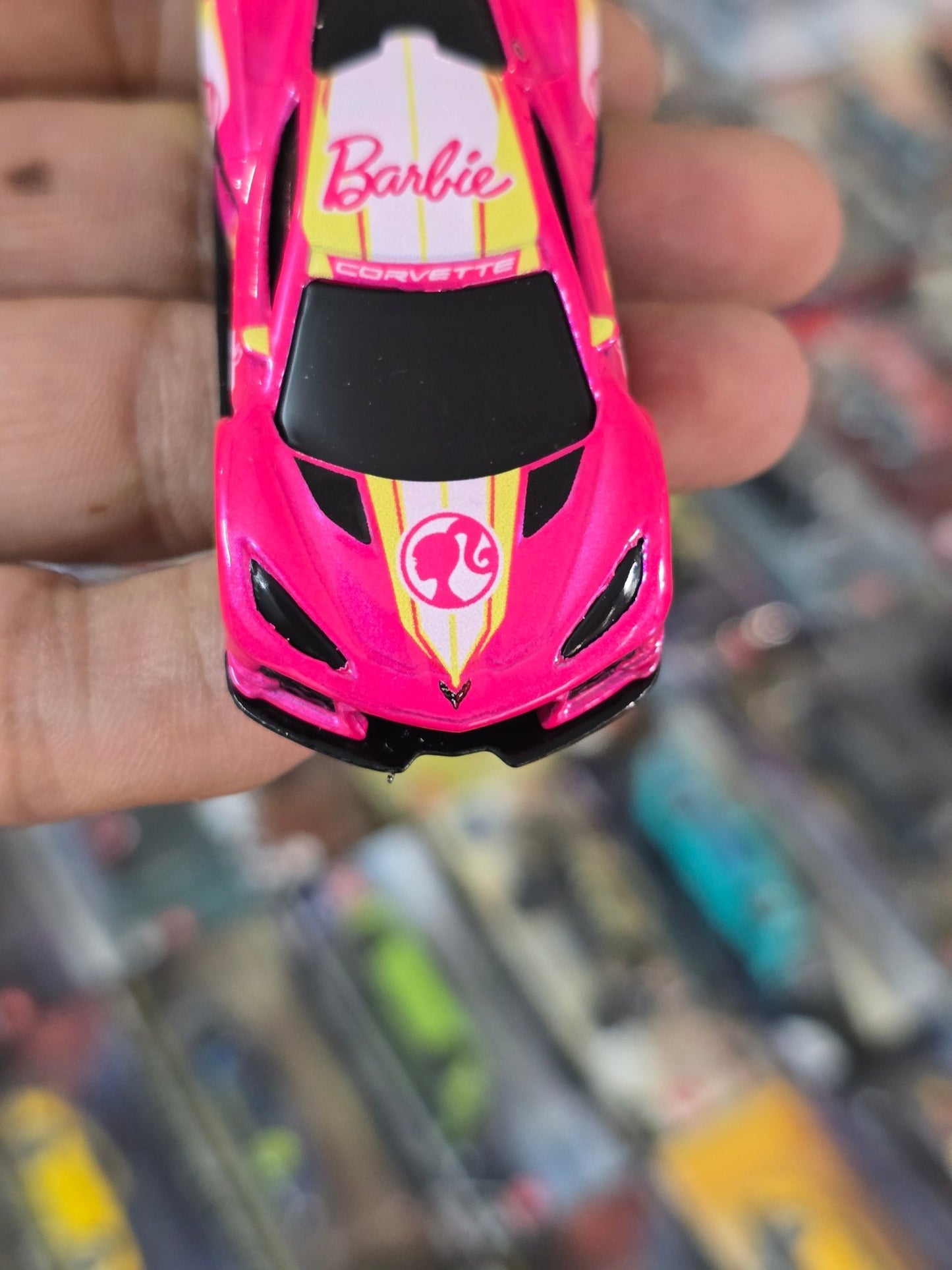 Premium Hot Wheels Barbie Car - Chevrolet Corvette C8.R (Uncarded) - Kinder Logs