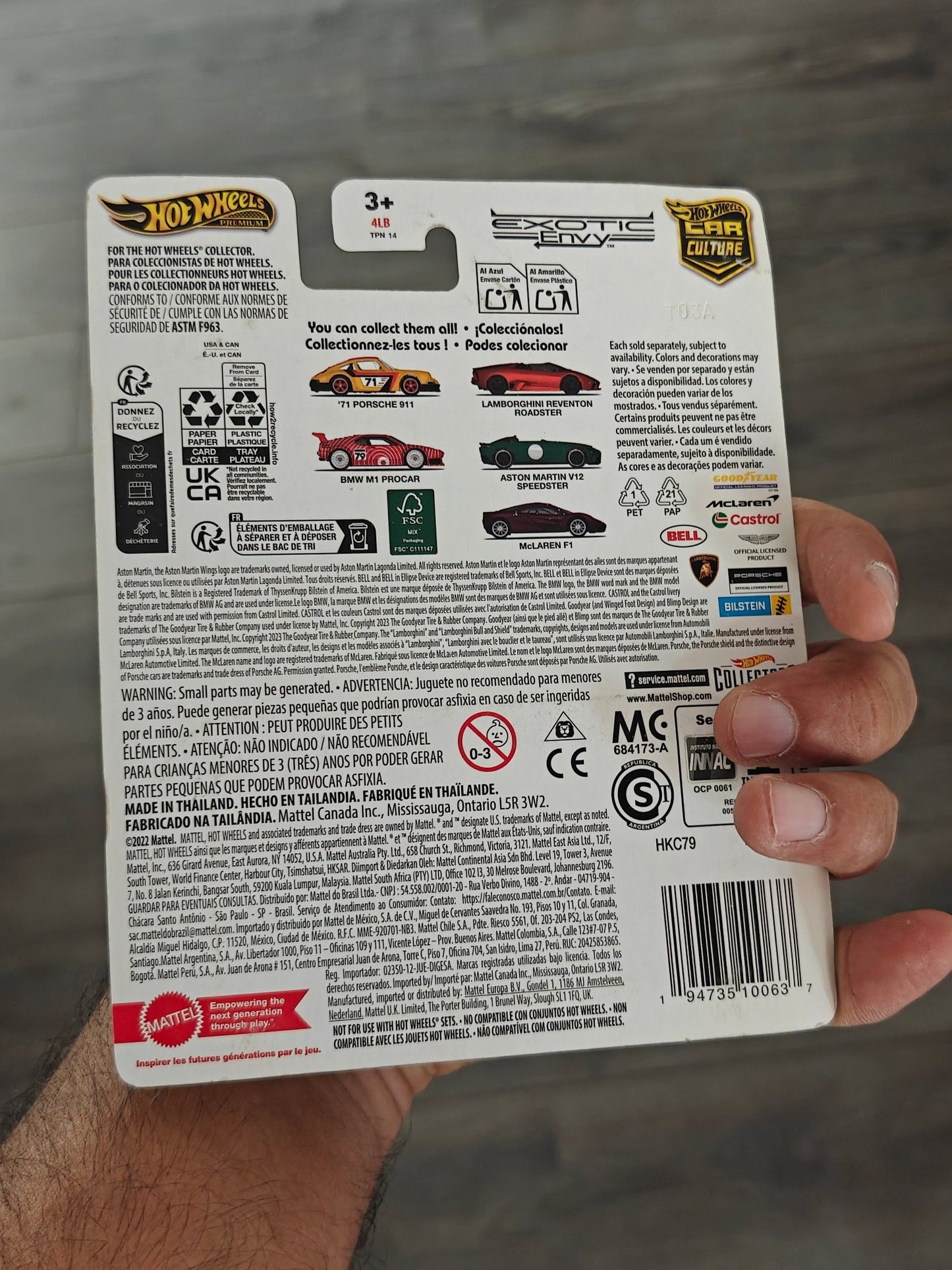 Premium Hot Wheels BMW M1 Procar - Exotic Envy (Imported) - Kinder Logs