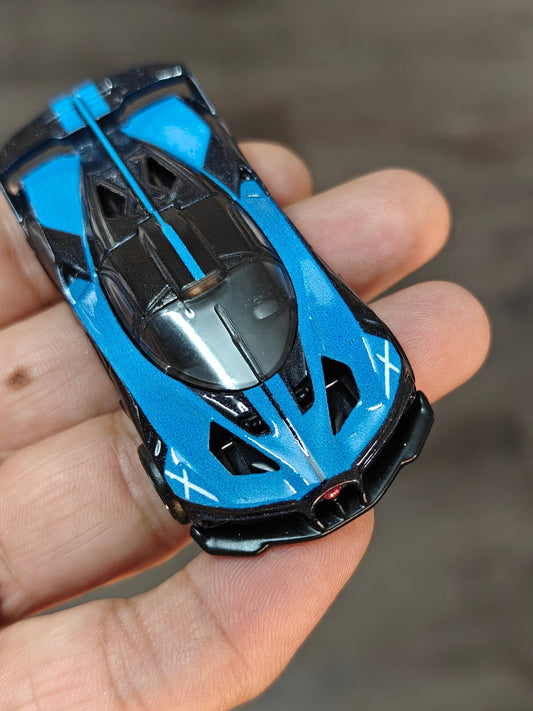 Premium Hot Wheels Bugatti Bolide - Blue (Uncarded - New) - Kinder Logs