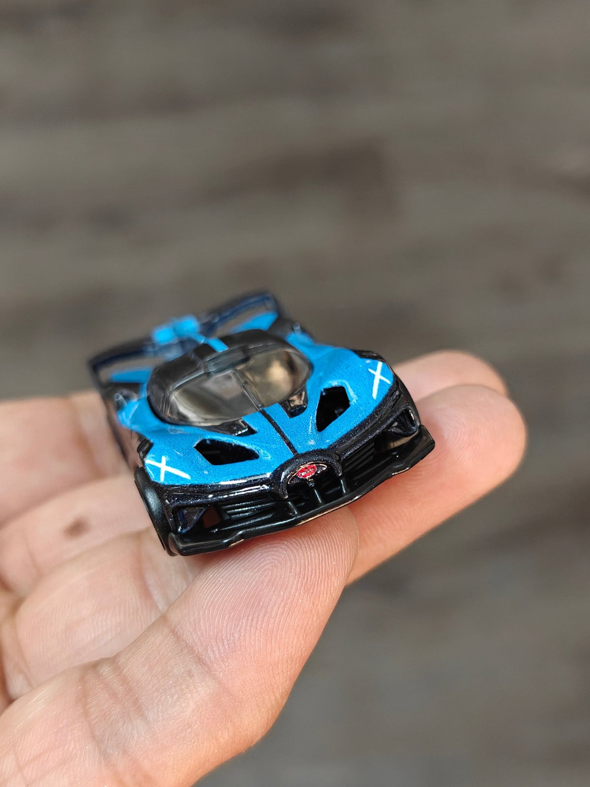 Premium Hot Wheels Bugatti Bolide - Blue (Uncarded - New) - Kinder Logs