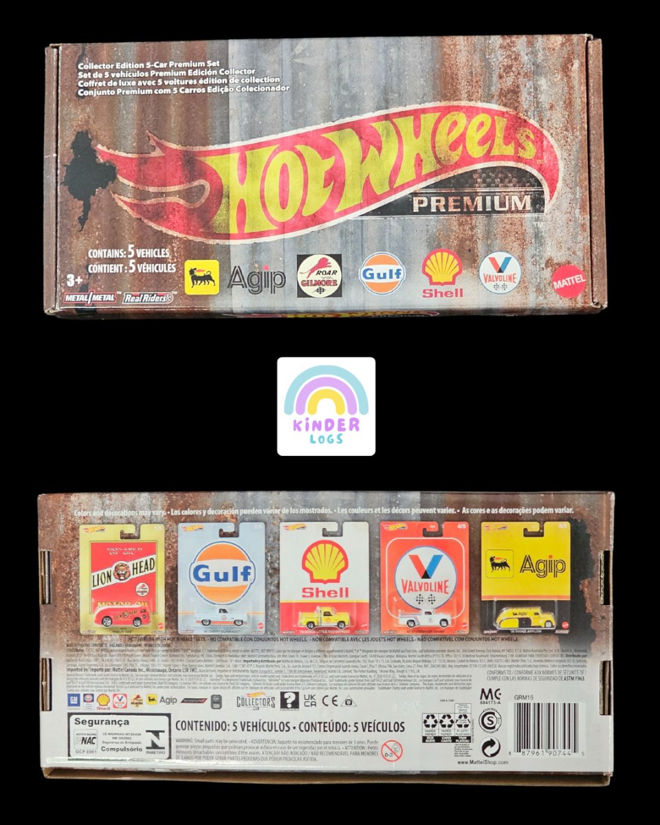 Premium Hot Wheels Collector Edition 5 - Car Vintage Oil Set - Kinder Logs