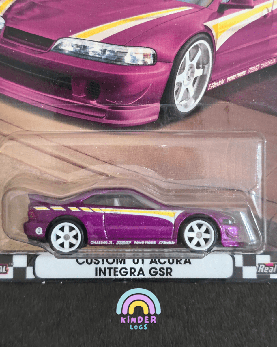 Premium Hot Wheels Custom 2001 Acura Integra GSR - Boulevard 107 (Imported) - Kinder Logs
