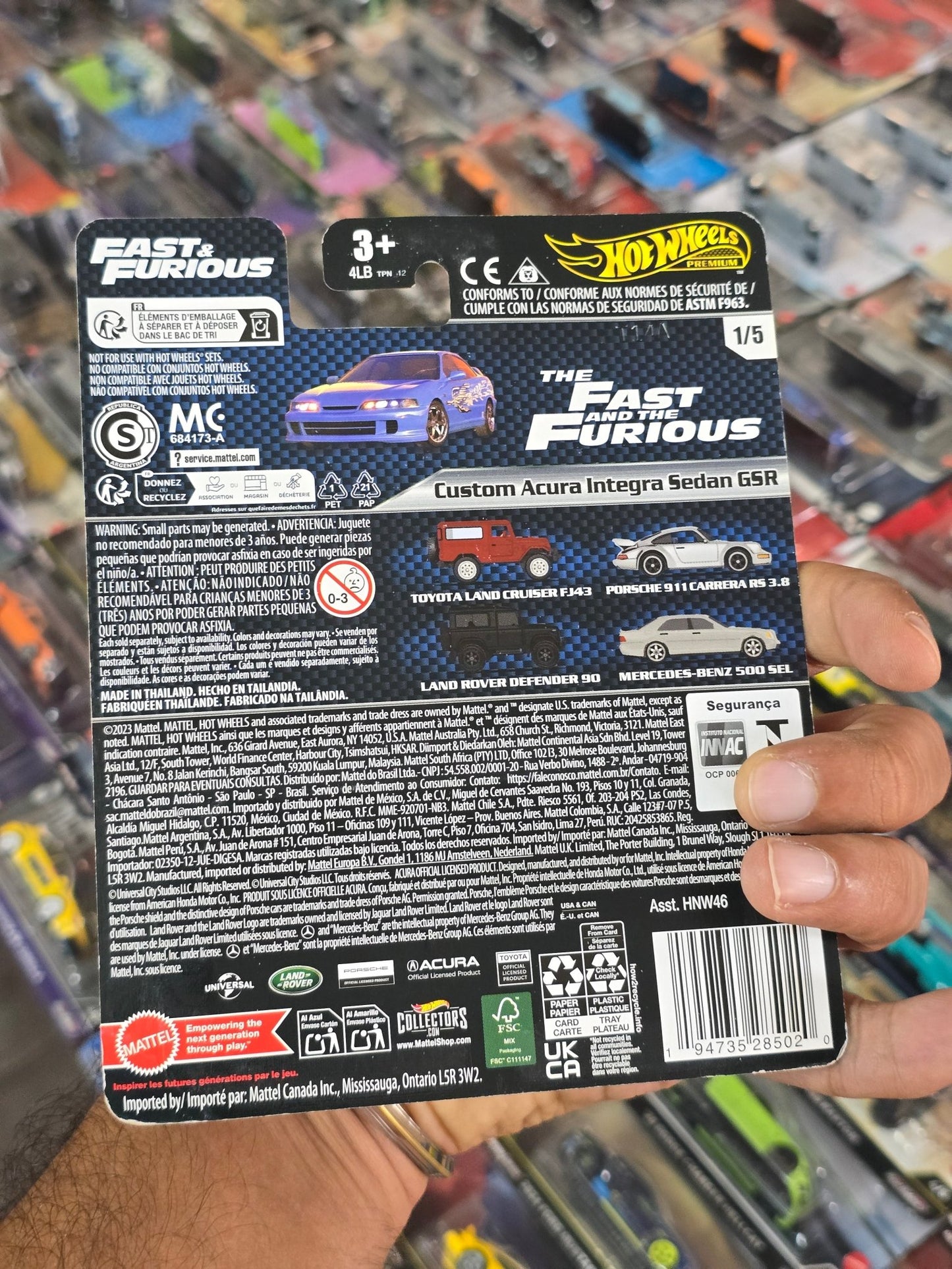 Premium Hot Wheels Custom Acura Integra Sedan GSR - Fast And Furious - Kinder Logs