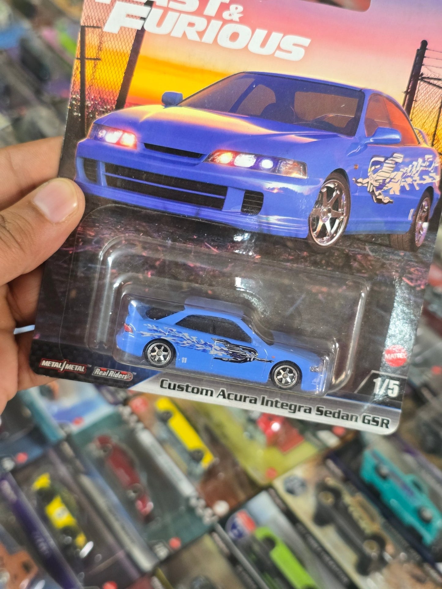 Premium Hot Wheels Custom Acura Integra Sedan GSR - Fast And Furious - Kinder Logs
