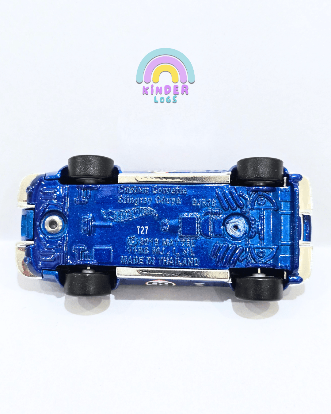 Premium Hot Wheels Custom Corvette Stingray Coupe - Blue (Uncarded) - Kinder Logs