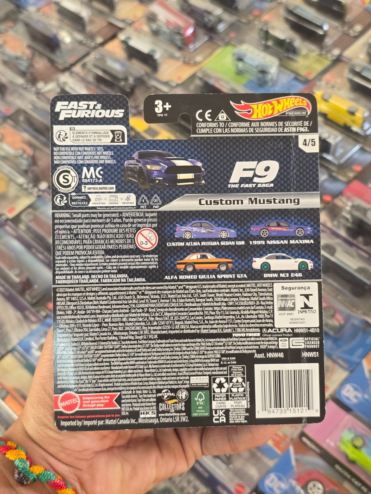 Premium Hot Wheels Custom Ford Mustang - Fast And Furious (Imported) - Kinder Logs