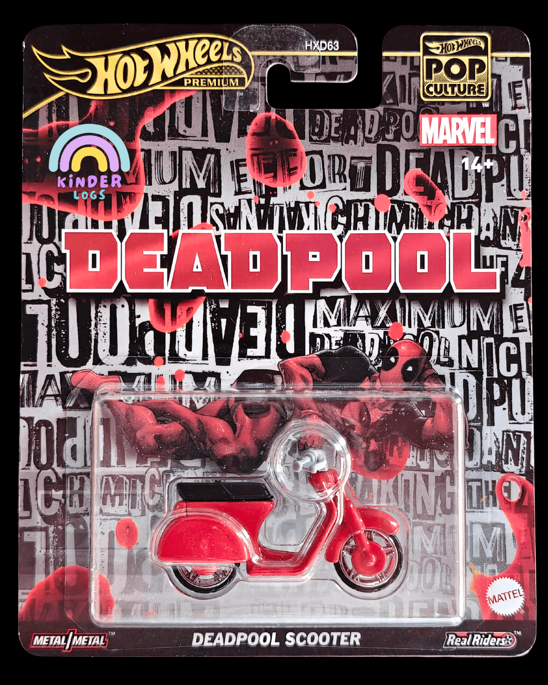 Premium Hot Wheels Deadpool Scooter (Imported) - Kinder Logs