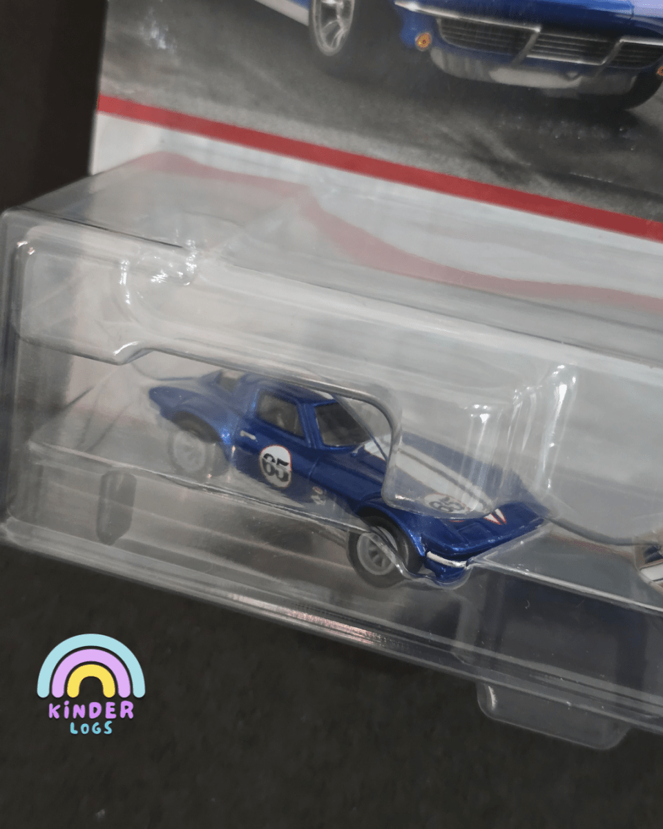 Premium Hot Wheels Duo Pack - Corvette Stingray, 1969 COPO Corvette - Kinder Logs