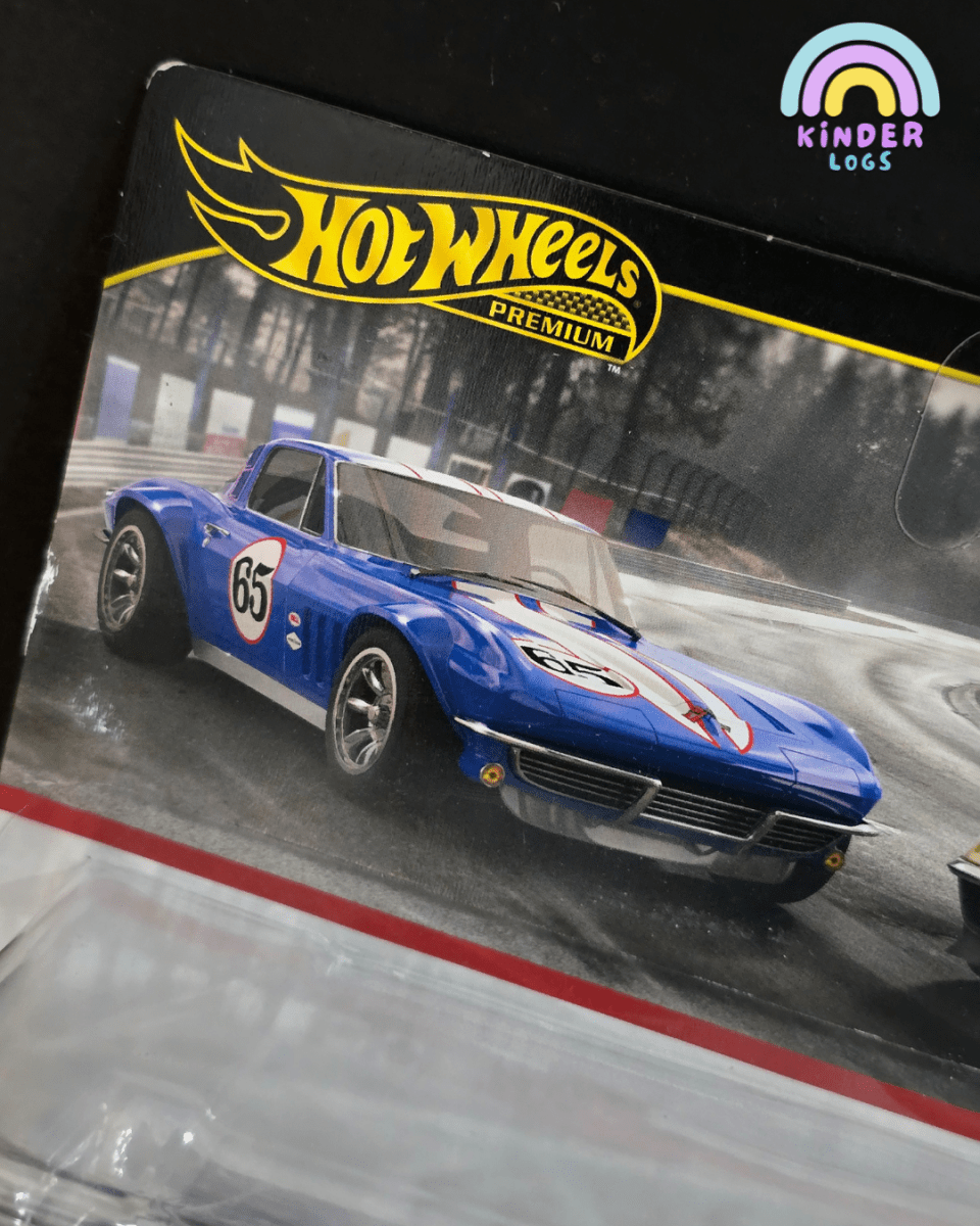 Premium Hot Wheels Duo Pack - Corvette Stingray, 1969 COPO Corvette - Kinder Logs