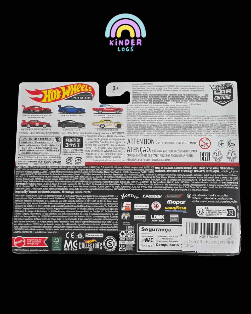 Premium Hot Wheels Duo Pack - Pandem Subaru BRZ, Lexus RC F GT3 - Kinder Logs