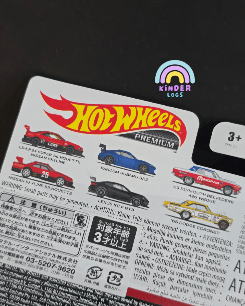 Premium Hot Wheels Duo Pack - Pandem Subaru BRZ, Lexus RC F GT3 - Kinder Logs