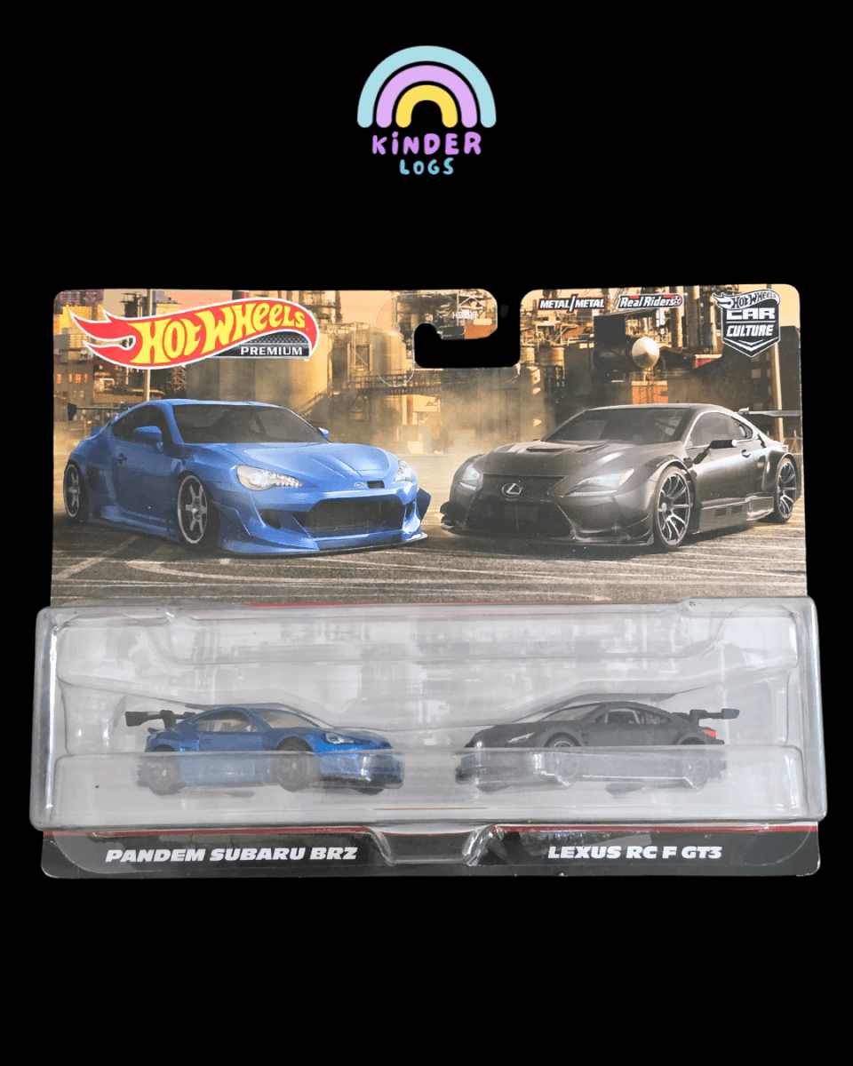Premium Hot Wheels Duo Pack - Pandem Subaru BRZ, Lexus RC F GT3 - Kinder Logs