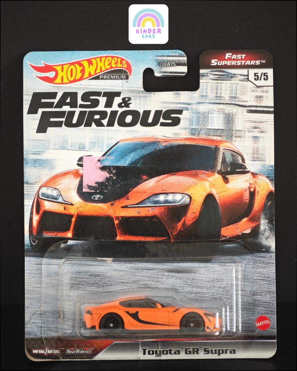 Premium Hot Wheels Fast And Furious Toyota GR Supra - Kinder Logs