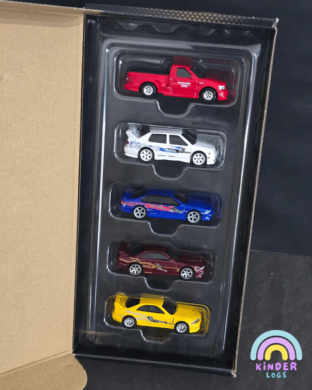Premium Hot Wheels Fast & Furious 5 Cars Pack (Imported) - Kinder Logs