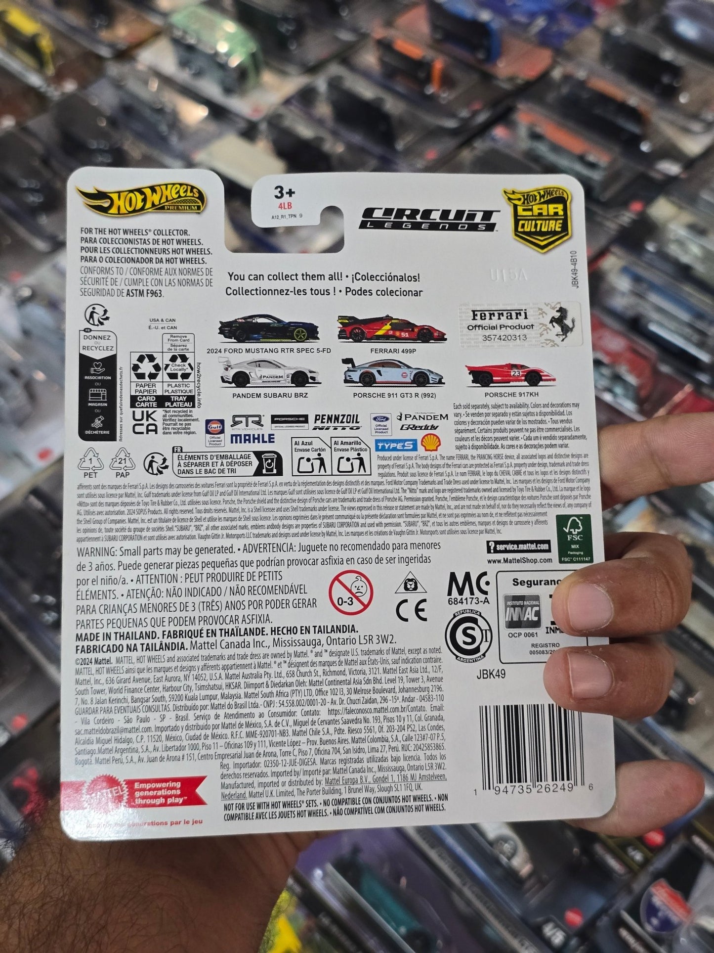 Premium Hot Wheels Ferrari 499P - Circuit Legends (Imported) - Kinder Logs