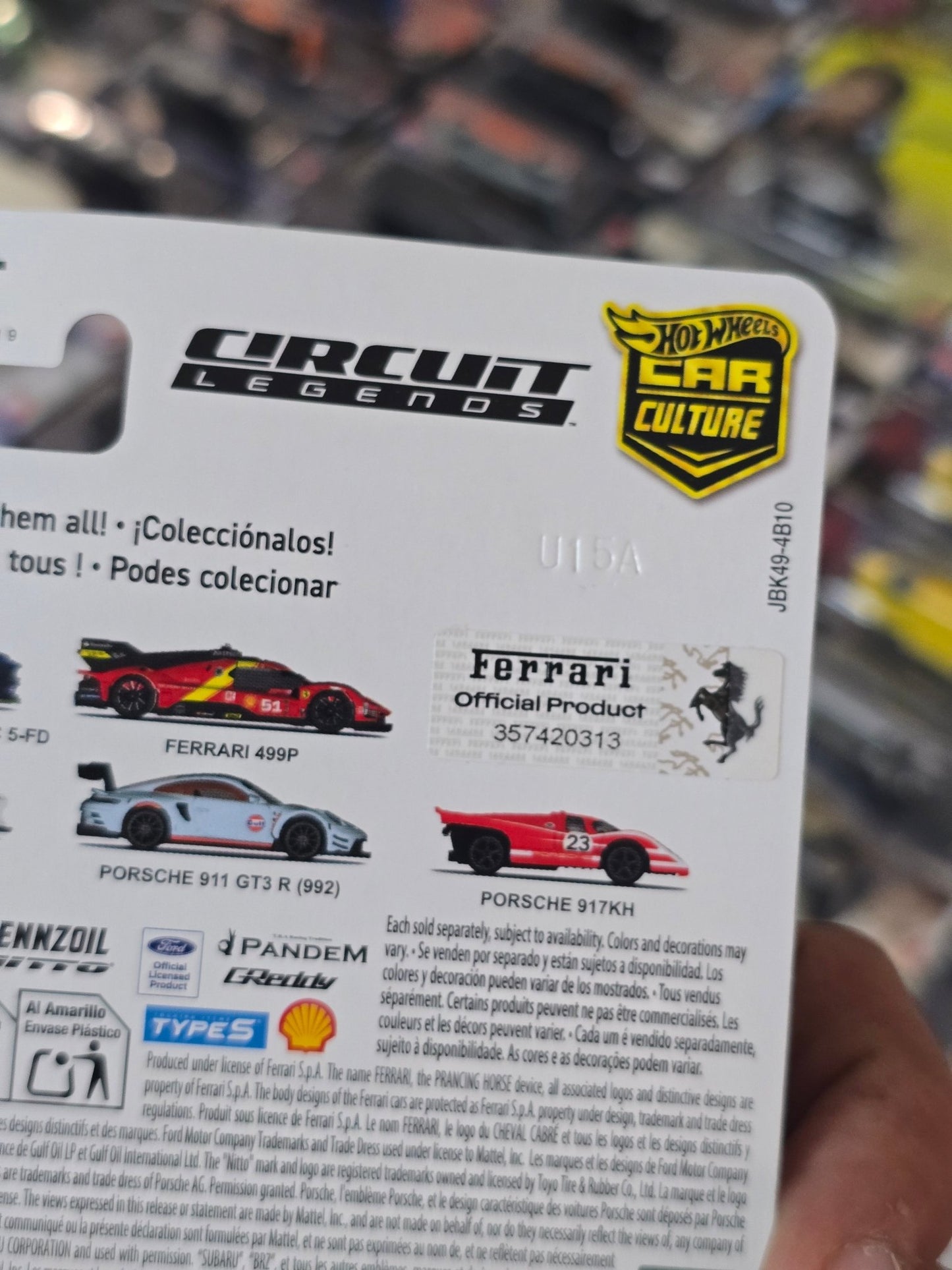 Premium Hot Wheels Ferrari 499P - Circuit Legends (Imported) - Kinder Logs