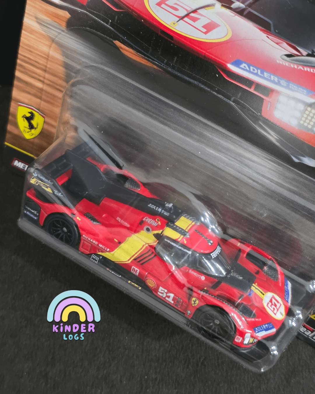 Premium Hot Wheels Ferrari 499P - Circuit Legends (Imported) - Kinder Logs