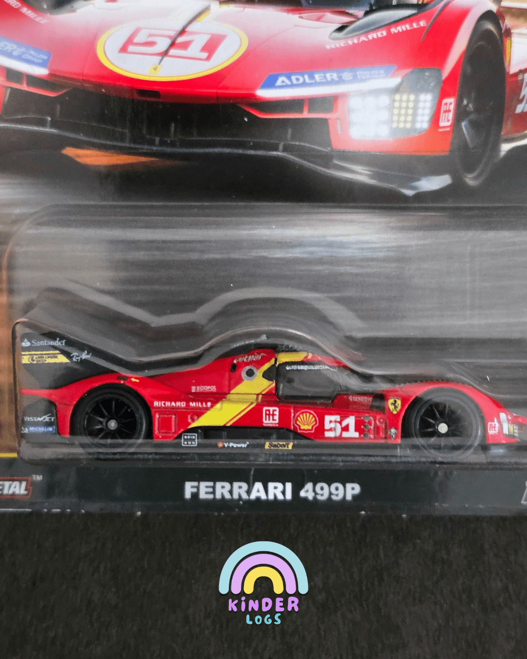 Premium Hot Wheels Ferrari 499P - Circuit Legends (Imported) - Kinder Logs