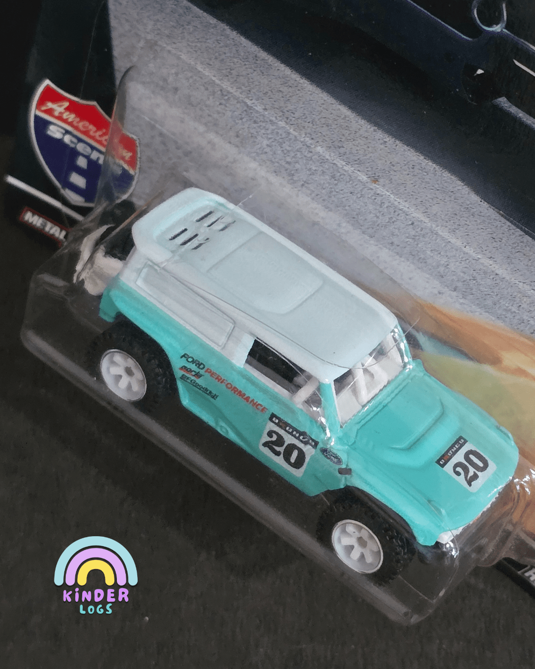 Premium Hot Wheels Ford Bronco R - American Scene (Imported) - Kinder Logs