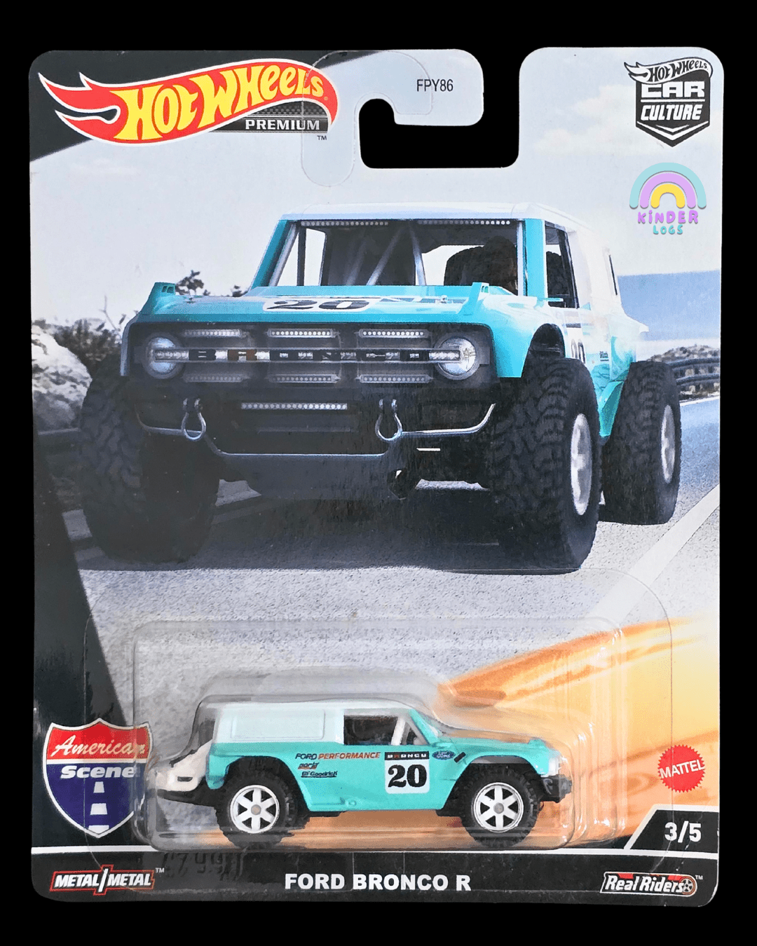 Premium Hot Wheels Ford Bronco R - American Scene (Imported) - Kinder Logs