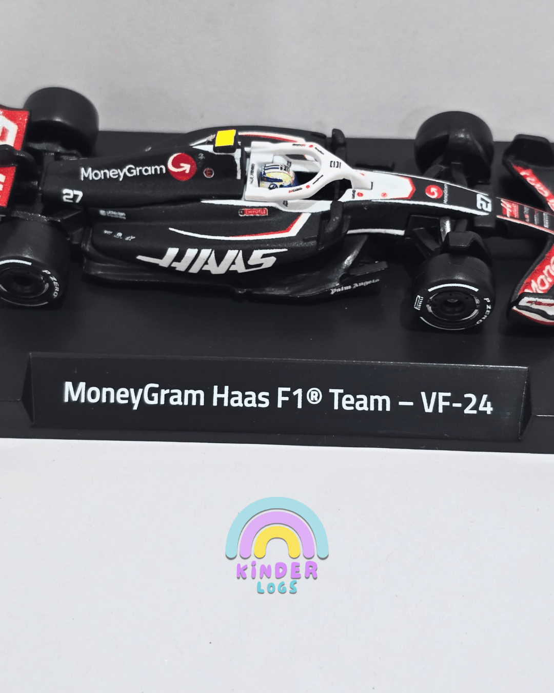 Premium Hot Wheels Formula 1 MoneyGram Haas F1 Team - VF - 24 (27) - Kinder Logs